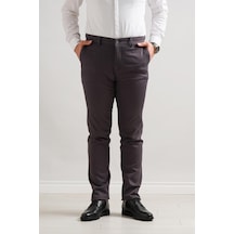 Notra Klasik Kesim Kışlık Kumaş Gabardin Boru Paça Erkek Pantolon Antrasit
