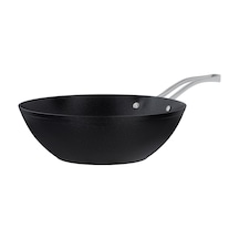 Madame Coco Titanium Professional Wok Tava - Siyah - 28 Cm Siyah