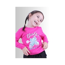 Panios Kids Kız Çocuk Baskılı T-shirt Pembe1 Pembe