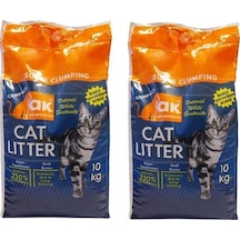 Akkum Pudralı Kalın Taneli Bentonit Kedi Kumu 2 x 10 KG