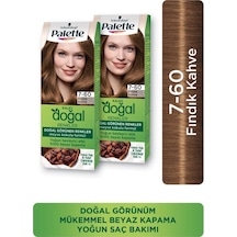 Palette Kalıcı Doğal Renkler Saç Boyası 7 - 60 Fındık Kahve X 2 Ade
