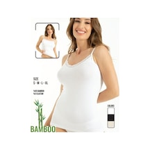Q-En 3'Lü Bayan Bambu Atlet Dantelli Ip Askılı B705