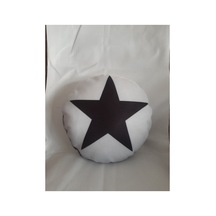Star - Yıldız Desenlı Tasarım Yastık Gri