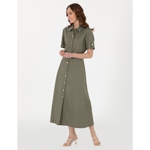 Pierre Cardin Kadın Haki Elbise Dokuma 50301025-vr027 Haki