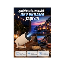 Full Hd 4k Destekli Akıllı Projeksiyon 130 İnç Ekran, Uzun Ömürlü Ampul Ve Çoklu Giriş - Lisinya