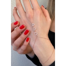 925 Ayar Gümüş Rose Kalpler Şahmeran - 45099801 Rose Gold