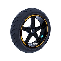 Taksi Sarısı 4 Parçalı Keskin Jant Şeridi Sticker Çınar Extreme