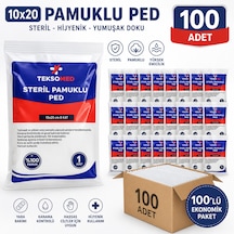 Pamuklu Ped 10x20 Cm 100'lü Paket