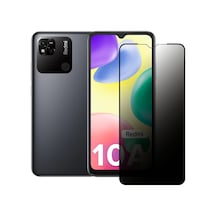 Xiaomi Redmi 10A Hayalet Privacy Gizli Cam Ekran Koruyucu Siyah