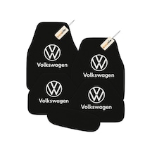 Volkswagen Logolu Siyah Oto Halı Paspas Seti 5 Parça Araca Özel Şık Ve Kaymaz Zemin Koruma