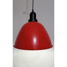 Riolight Retro Kırmızı Içi Beyaz Tekli Metal Sarkıt Çap: 28Cm (538289614)