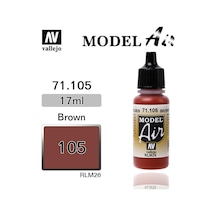 17 Ml. Brown Rlm26 Model Air Serisi Maket Boyası, Vallejo 71105 Standart