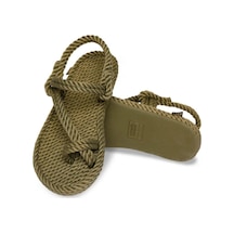 Nomadic Republic Hawaii Kauçuk Tabanlı Kadın Halat Sandalet HAW.0011.K.T-R0641 Haki