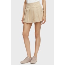 Guess Juliane Pamuk Karışımlı Pileli Mini Etek W6yd14w2940 Kadın Etek W6yd14 W2940 A117 Bej