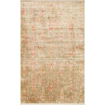 Hoom Rugs Nepal Zr 08 Yün Viskon Tensel Green Autumn Otantik Modern Uşak Halısı Çok Renkli