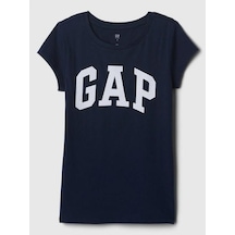 Gap 460525011 V-hs Ss Value Logo Tee Kız Çocuk Tişört Lacivert