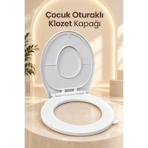 Çocuk Oturağı Entegre Beyaz Aile Klozet Kapağı