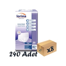 Lorina Yetişkin 6 Damla Emici Külot XL 30'Lu 8 Paket 240 Adet