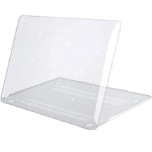 Arabulalaca Apple MacBook Uyumlu Neo A3404 13 Inç A18 Pro Çip 2026 Model Parlak Krıstal Simli Kılıf Hardcase Parlak Kristal Simli