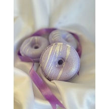 Xxl 3 Adet Lavender Donut Köpüren Banyo Topu, Küvet Topu , Jakuzi Köpüğü, Nem Bombası