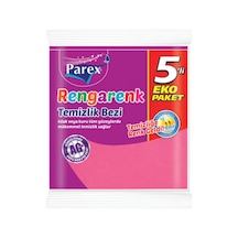 Parex Rengarenk Temizlik Bezi 5'li - 8 Adet Tarı Tek Ebat