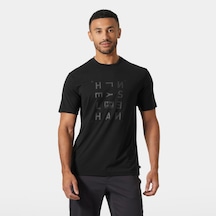 Helly Hansen Skog Recycled Graphic Erkek T-shirt-32453 Siyah
