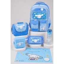 X Dekomus Lisanslı Cinnamoroll Blue Cloud Collection Okul,termoslu Beslenme Ve Kalem Çantası,matara,beslenme Kabı,beslenme Örtüsü Seti Açık Gri