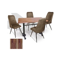 Çipa - Çırağan Mutfak Masa Takımı - 70x120 Werzalit, Wermodin Ve Allzalit Tabla - Indiana Wood - Kahve Çok Renkli