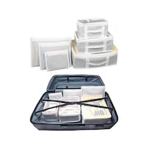 Elbusahome Bavul Içi Organizer Düzenleyici Çizgili Seyahat Çantası 6 Parçalı Set