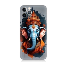 Apple Uyumlu iPhone 12 Pro Ganesha Ganeşa Desenli Silikon Kılıf