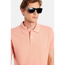 Tudors Erkek Slim Fit Dar Kesim %100 Pamuk Yavruağzı Polo Yaka Tişört-32795 Yavruağzı