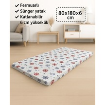 Sünger Yatak 80x180x6 Cm, Yer Yatağı, Balkon Sedir Yer Minderi,şantiye,karavan,deprem Yatağı-marin