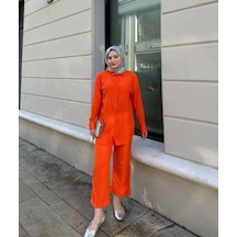 Lovie Moda Kadın İkili Bürümcük Takım Turuncu