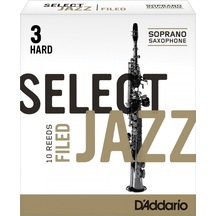 D'addario Rsf10ssx3h Select Jazz Unfiled Soprano Saksafon Kamışı No: 3 Hard Profesyonel/caz - 10'lu Paket Sert Caz Tonu Ve Güçlü Ses Projeksiyonu