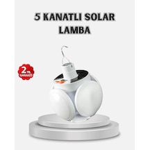 Zenvia Güneş Enerjili Ve Usb Şarjlı Led Kamp Lambası 5 Farklı Işık Modlu, Askılı Tasarım Znv2026 Çok Renkli