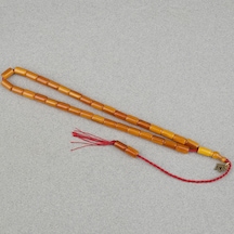 Omari Sıkma Kehribar Yumuşak Kesme Kesim Oturtma İmameli Sistemli 6x10.5mm Tesbih