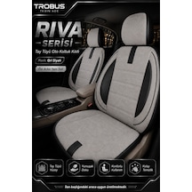 Fiat 500l 2013-2020 Uyumlu Riva Serisi 2+1 Ticari Gri Siyah Ortopedik Koltuk Kılıfı