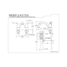 Brass Kb2628 Napoli 4 İnç Centerset Lavabo Bataryası, Fırçalanmış Nikel