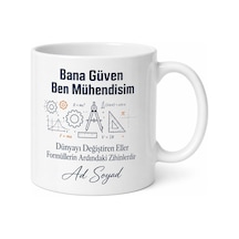 Trust Me I'm An Engineer Bana Güven Mühendisim Yazılı Kupa Bardak Hediye Beyaz / Çok Renkli