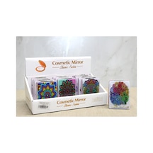 1 Adet Mandala Desenli El Aynası Hareketli Sulu Tasarım, Taşınabilir Cep Aynası, Hand Mirror, Makeup Mirror Altın