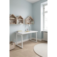 Vilinze Biga Sabit Mdf Metal Ayak Çalışma Ofis Masası - 60x120 Cm Çok Renkli