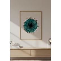 Huhuli Ahşap Çerçeveli Geometrik Desenli Tablo Huhu631