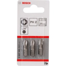 Bosch Extra Hard PH2x25 MM Vidalama Ucu 3'lü - 2607001511