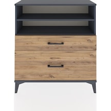 Arges Şifonyer 2 Raflı 2 Çekmeceli 88x30x96 Antrasit-çam Antrasit