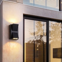 Dekoratif Modern Led Aplik 7W Gün Işığı Çift Yön Dış Mekan Aplik Siyah