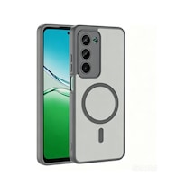 Redmi 15 Kılıf M-safe Şarj Özellikli Zore Babet Kapak - Gri