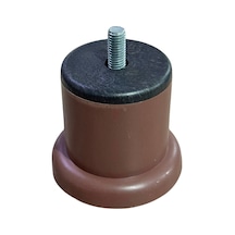Cateksss 6 Cm Asena Plastik Ayak M8 Ceviz - 6 Lı Paket