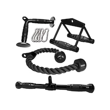 Cable Crossover Çalışma Istasyonu Aparat Seti - Rowing Bar - Lat Triceps Bar - Triceps Halat - V Bar