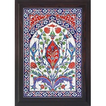 Armada Çini 40X60 Cm Ed 507 Kırmızı Göbekli El Dekoru Çini Pano
