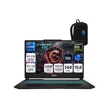 MSI Cyborg 15 A13VE-1252XTRRNP25 Core i5-13420H 80 GB 512 GB SSD 6 GB RTX4050 15.6" FHD W11P Dizüstü Bilgisayar + Çanta